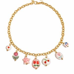 Confetti Garden Floral Charm Necklace